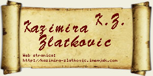 Kazimira Zlatković vizit kartica